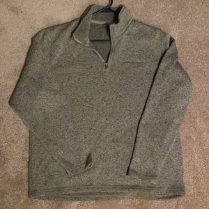 Men’s L Eddie Bauer Gray/Black Heather Fleece